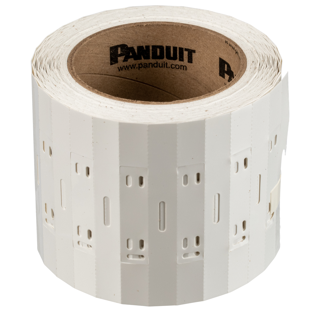 Product image for Panduit M200X050Y7T Mkr Plate, Polyester/Polyolefin, White, TT, 0.5"x2", 500 Lbls