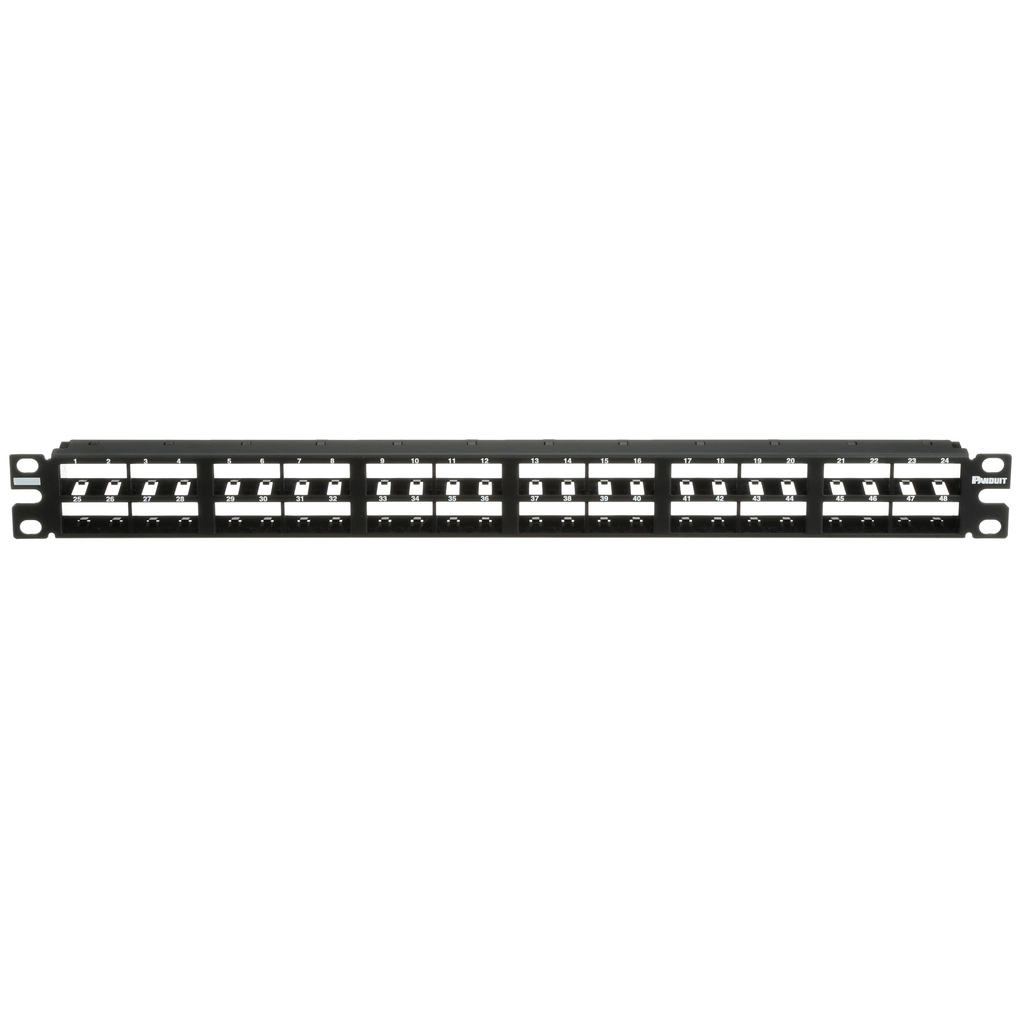 Panduit CPP48HDWBLY Mini-Com® Patch Pan Product image for Panduit CPP48HDWBLY Mini-Com® Patch Pan