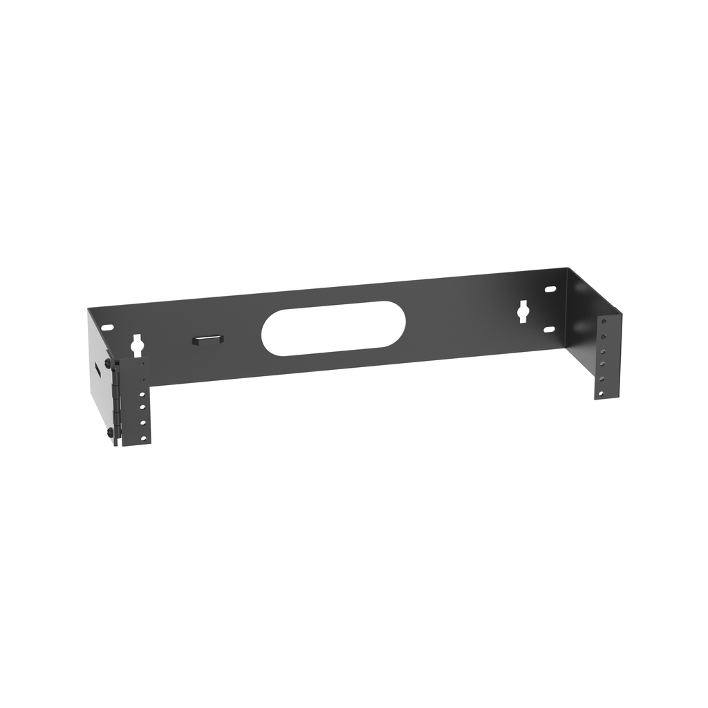 Product image for Panduit WBH2 Hinged Wall Mount Bracket, 2RU, 6.26 in. Deep, Black