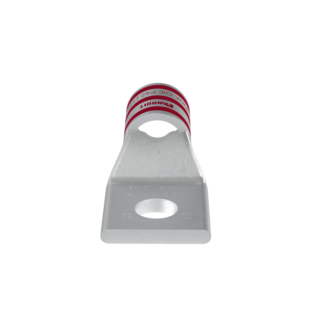 Mayer-DDS-Pan-Lug™ LCAX1/0-56-X Comp. Lug, 1/0, Flex, Tin Plt Copper, One 0.31" Stud, PK10-1