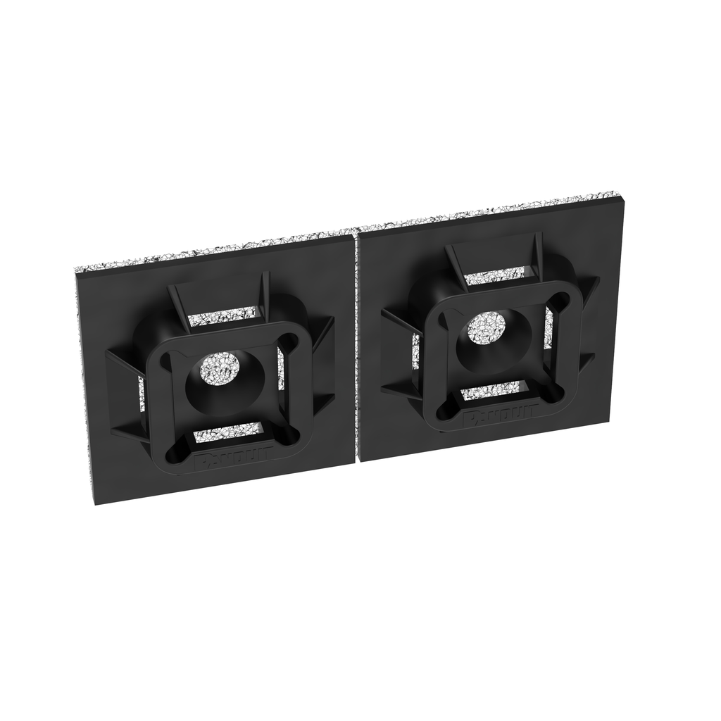 Mayer-DDS-ABM100-AT-C0 Cable Tie Mount, Black, UV PA6.6, Acrylic Adh., 1x1", PK100-1