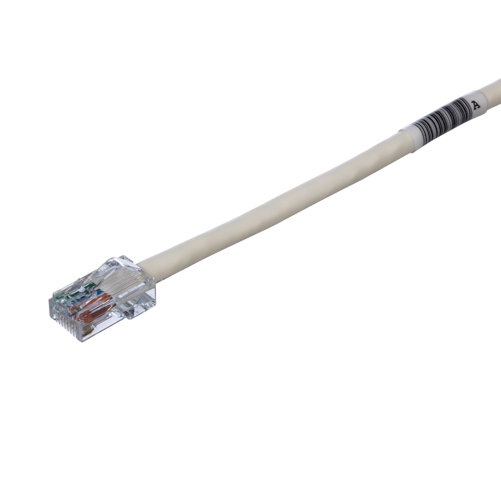 Product image for Panduit UTPCH10Y Cat 5e 24 AWG UTP Copper Patch Cord, 10 ft, White