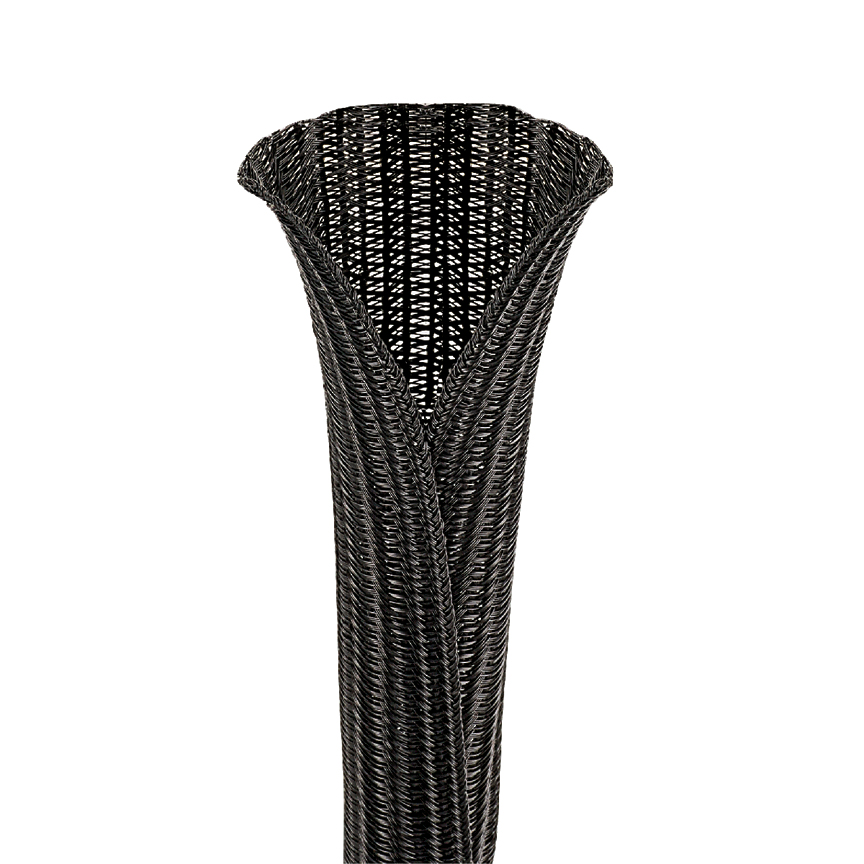 Product image for Panduit SE25PS-TR0 Split Sleeving, Black, PET, 0.25" Nom Diameter, 200', PK1