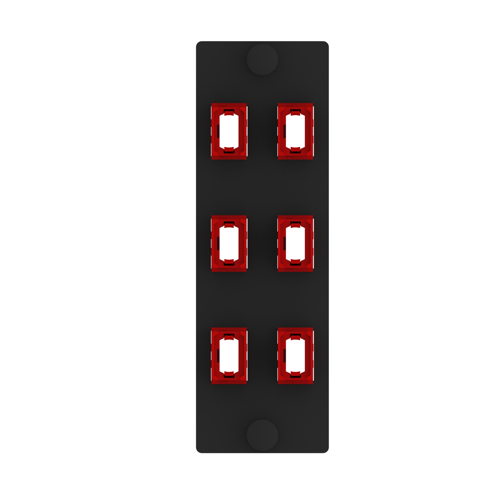 Product image for Panduit FAPV0624RDMPO FAP, 6 Key-Up/Key-Down MPOs, Type A, Red, Verticalical