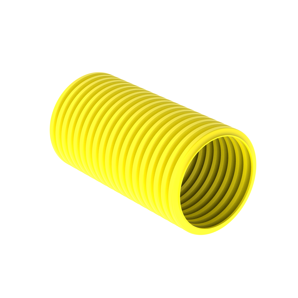 Product image for Panduit CLT150F-X4 Corr. Loom Tubing Split, 1.58" (40.0mm) x 10', Yellow,PK1