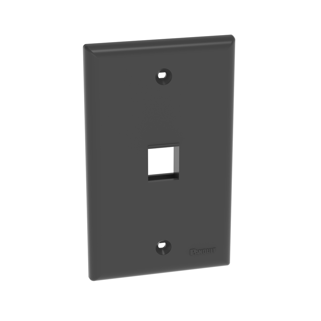 Product image for Panduit NK1FNBL Faceplate, 1-Port, Black