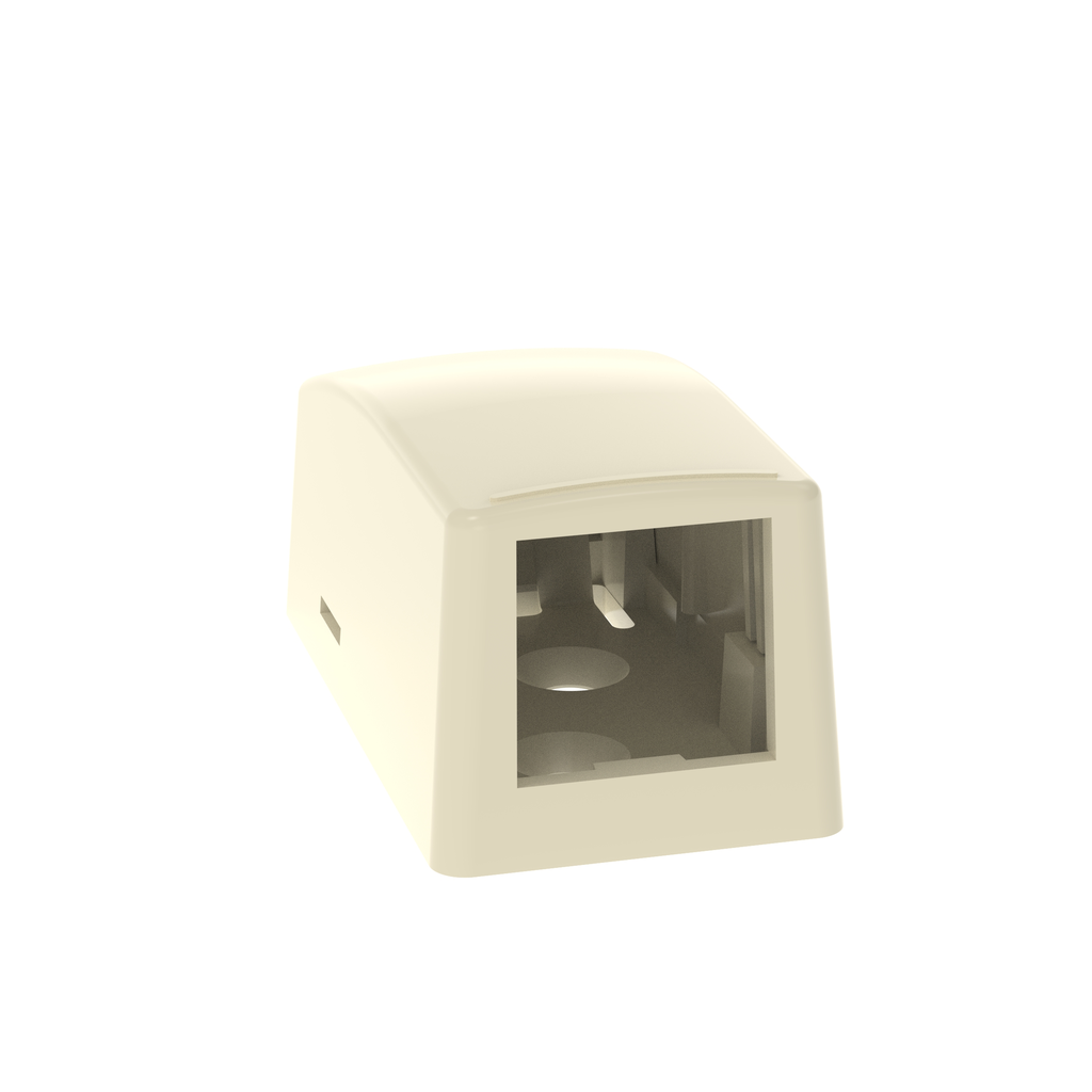 Product image for Panduit CBX1EI-A Surface Mount Boxes, Low Profile, 1 Port, Electric Ivory