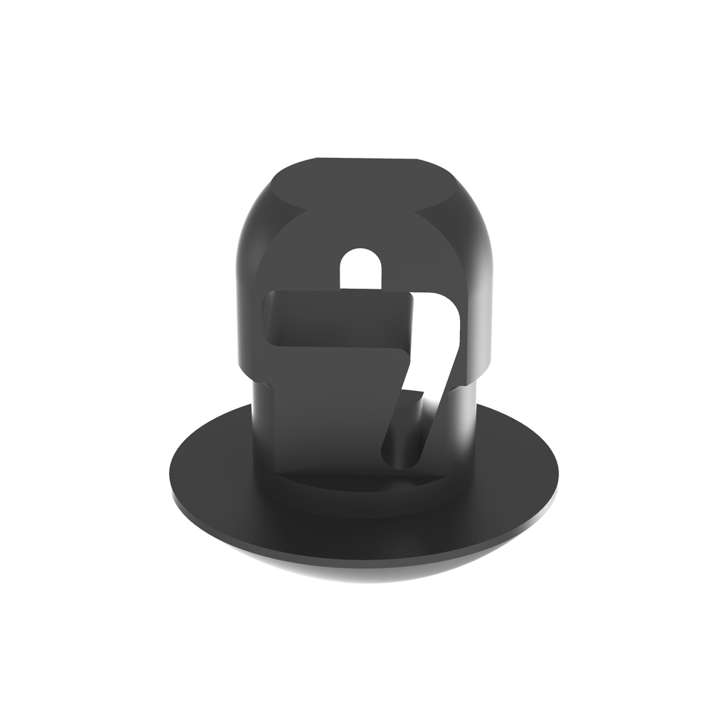 Product image for Panduit PBMS-H25-M30 PBMS-H25-M30 Cable Tie Mount, Blackk, High Heat PA6.6, Push Barb, 0.42" Sq, PK1000