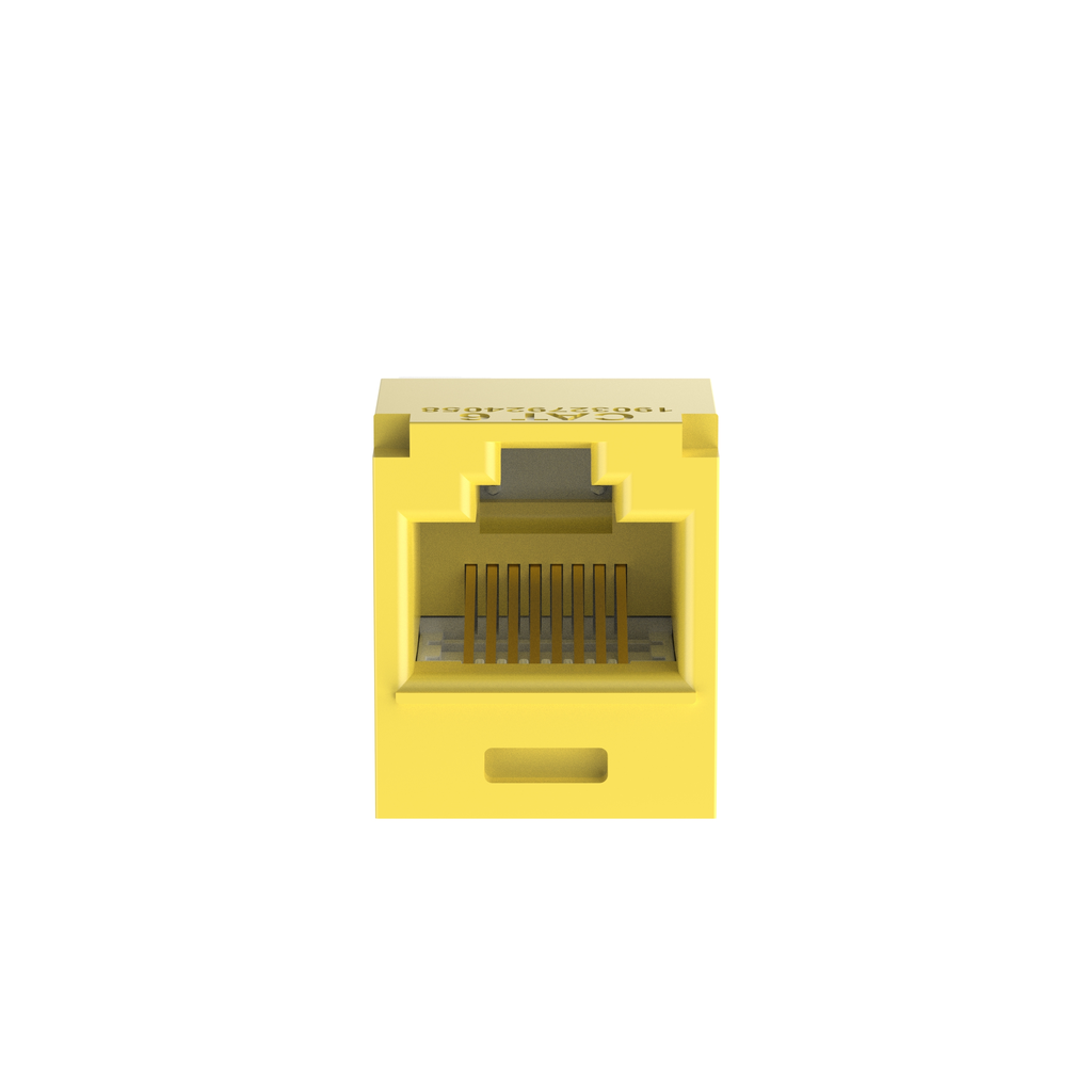 Mayer-DDS-Mini-Com® UTP RJ45 Cat 6 TG Jack Module, Yellow-1