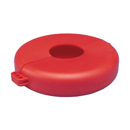 Product image for Panduit PSL-V9 Gate Valve Lockout Device for 6.5" - 10" dia. Handle, Red, 1 pc/pk