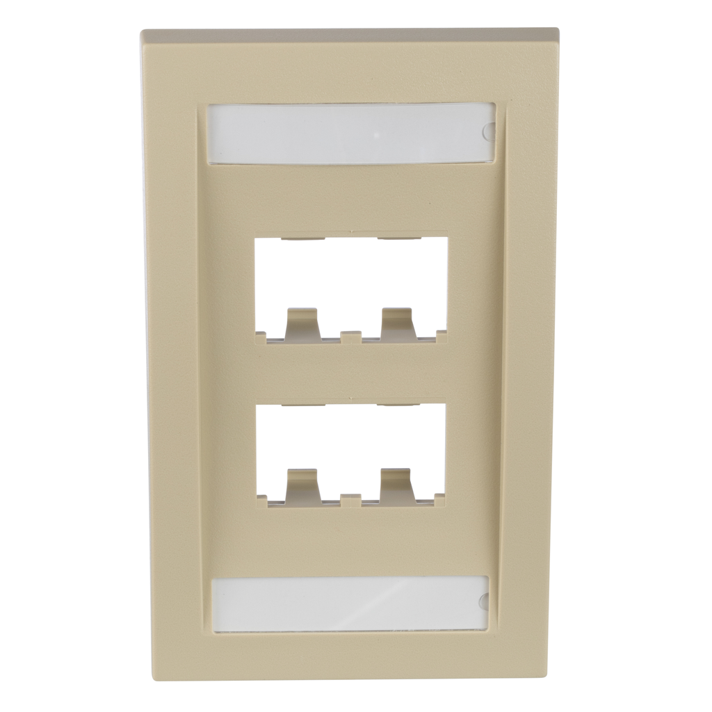 Mayer-DDS-Mini-Com®, Executive, Faceplate, 4 port, Electric Ivory-1