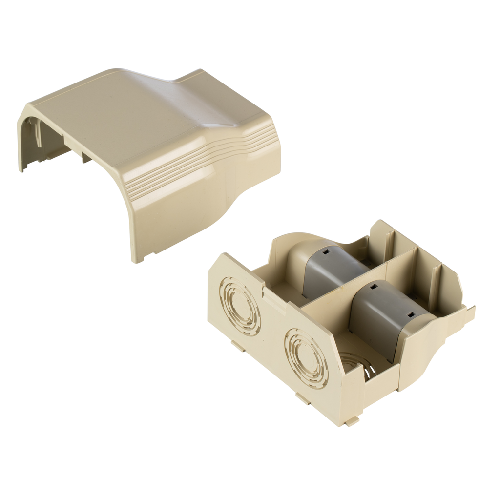 Product image for Panduit T70EEEI Surface Raceway, T-70 Entrance End, Electric Ivory
