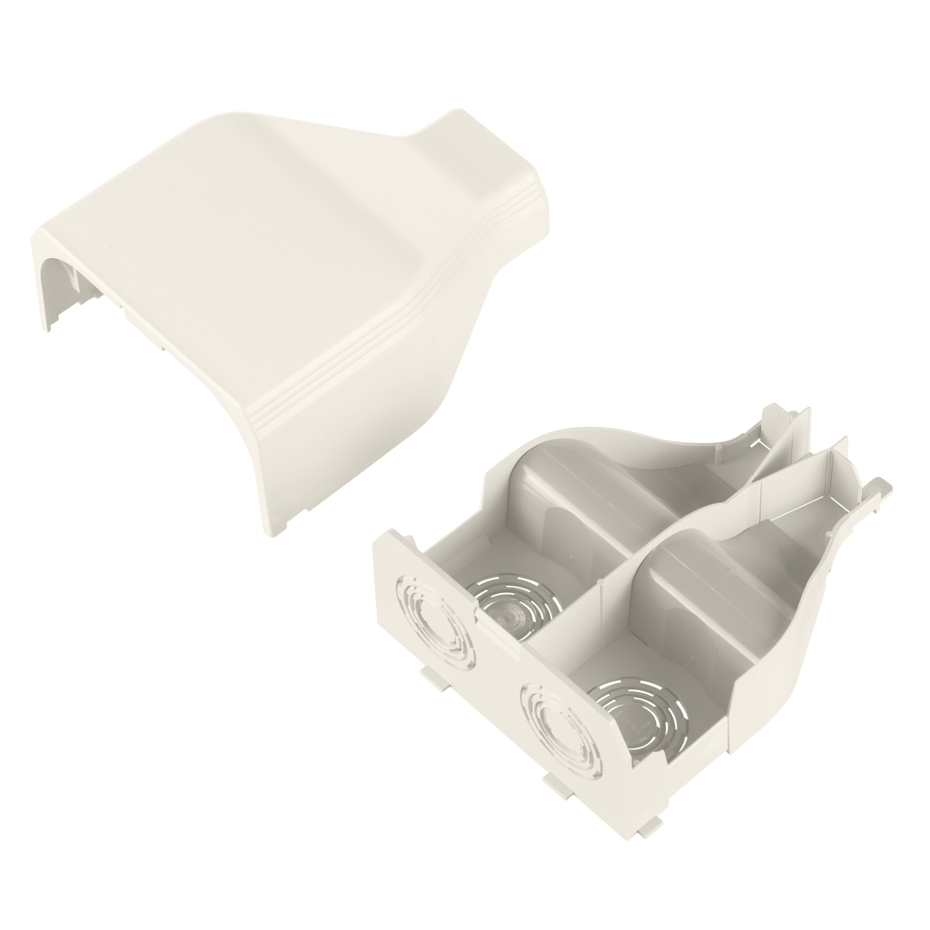 Product image for Panduit T45EEWH Surface Raceway, T-45 Entrance End, White