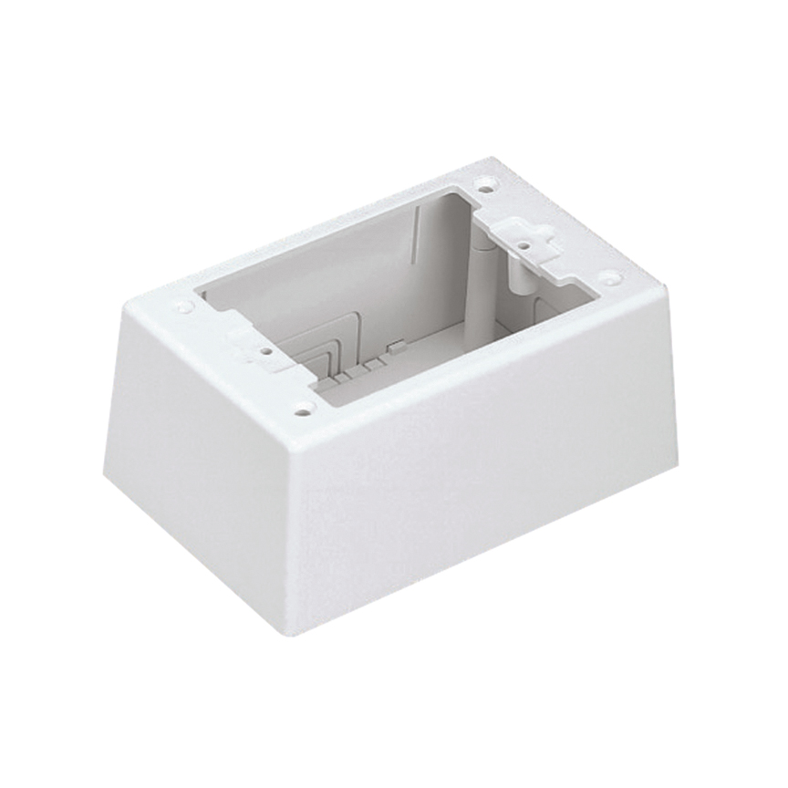 Product image for Panduit JBP1IIW Surface Raceway, Pwr Rated Junction Box, S/G 2-pc, , Off-White