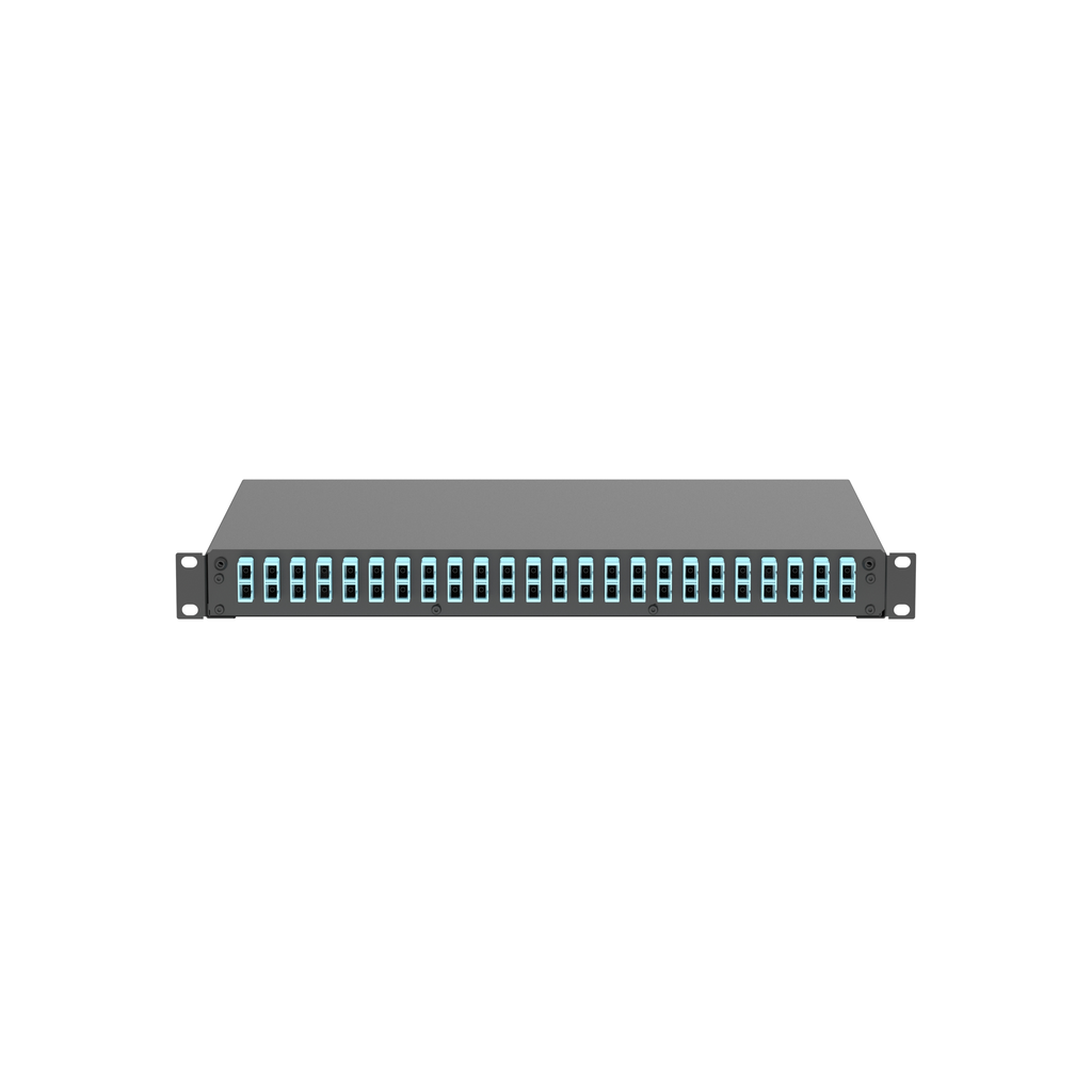 Product image for Panduit FD1W24AQDSCZ Fiber Drawer, 24 SC Duplex Adapters, Aqua