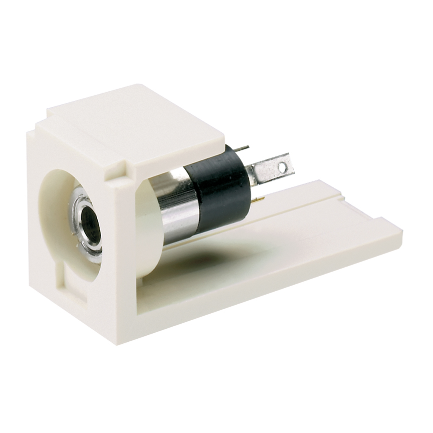 Product image for Panduit CM35MSSWH Panduit Stereo Connector Module, 3.5MM, White