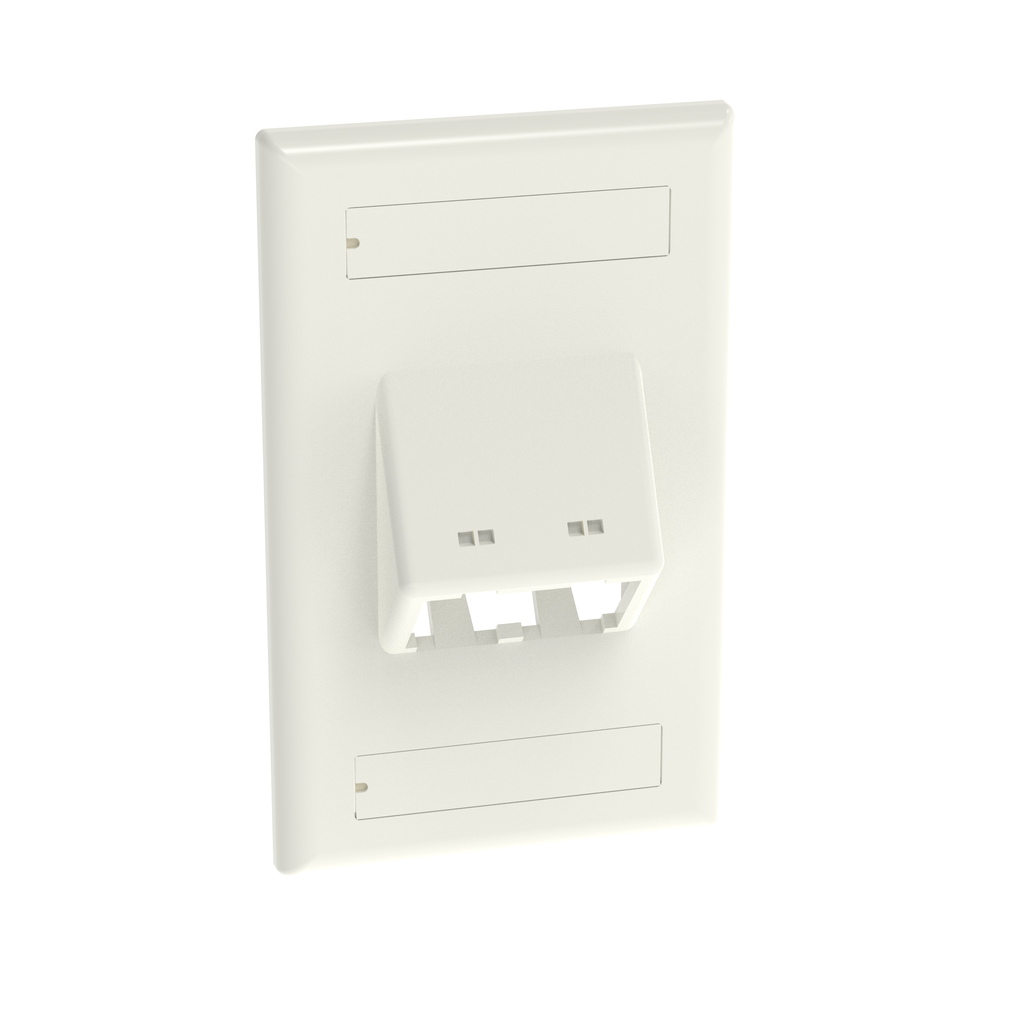Panduit CFPSL2WHY , Classic, Sloped, Faceplate, 2 port, White Product image for Panduit CFPSL2WHY , Classic, Sloped, Faceplate, 2 port, White