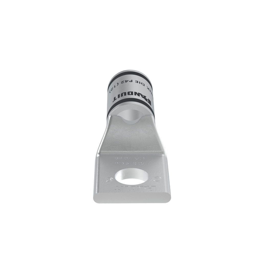 Mayer-DDS-Pan-Lug™ LCA1/0-56-X Comp. Lug, 1/0, Tin Plt Copper, Strt, One 0.31" Stud, PK10-1