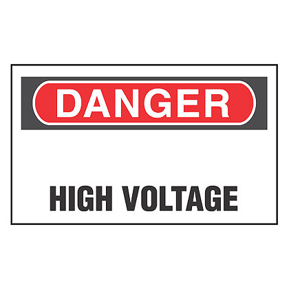 Product image for Panduit PLD-43 Label Dispenser,Polyester,'Danger High Voltage',1.5"x1",200 pc/disp,RDBL/WH