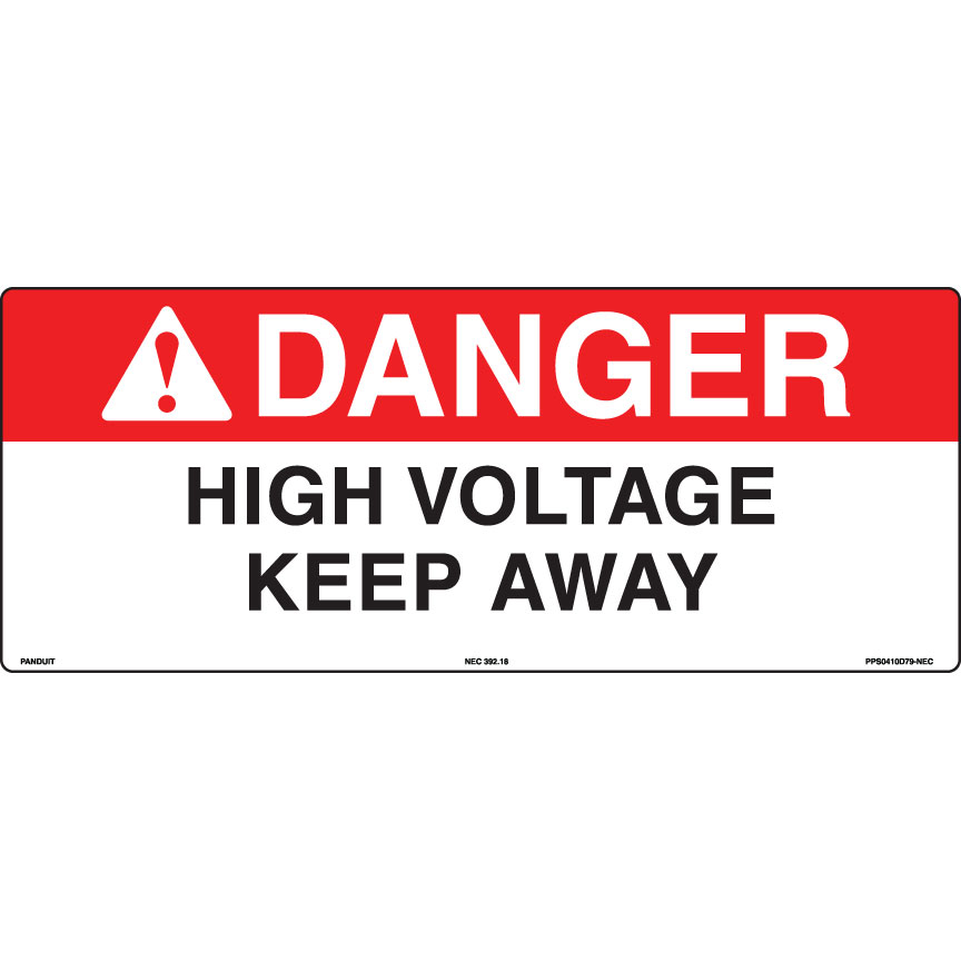 Panduit PPS0410D79-NEC High Voltage Sign Product image for Panduit PPS0410D79-NEC High Voltage Sign