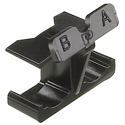 Product image for Panduit FLCCLIPBL-L Duplex Clip for LC Connectors, Black, Pack of 50