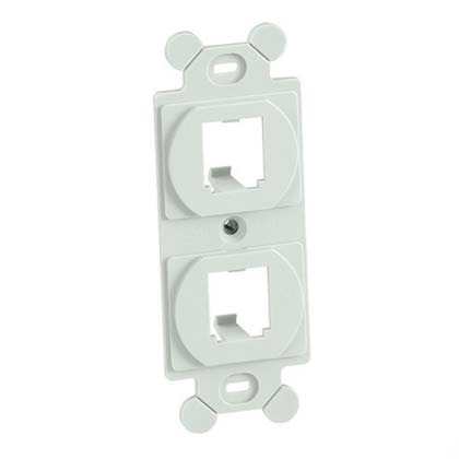 Panduit CF1062IWY Mini Com Duplex Adapter, 2 Port, Off White Product image for Panduit CF1062IWY Mini Com Duplex Adapter, 2 Port, Off White