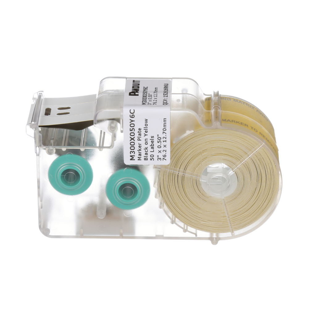 Product image for Panduit M300X050Y6C Marker Plate, Polyester/PO, Yellow, 3", PK1