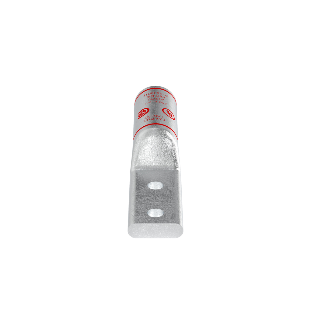Product image for Panduit LAB750-12-24R Pan-Lug&trade; Aluminum 2 Hole Compression Lug