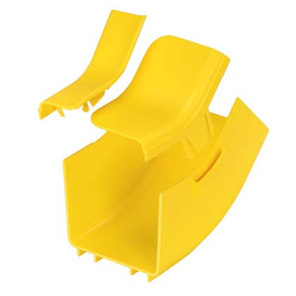 Product image for Panduit FRIV454X4LYL Inside Verticalical Angle Fitting, 45 Degree