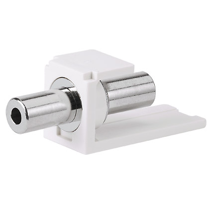 Product image for Panduit CM35MSCEIY Panduit Stereo Coupler Module, 3.5MM, Electric Ivory