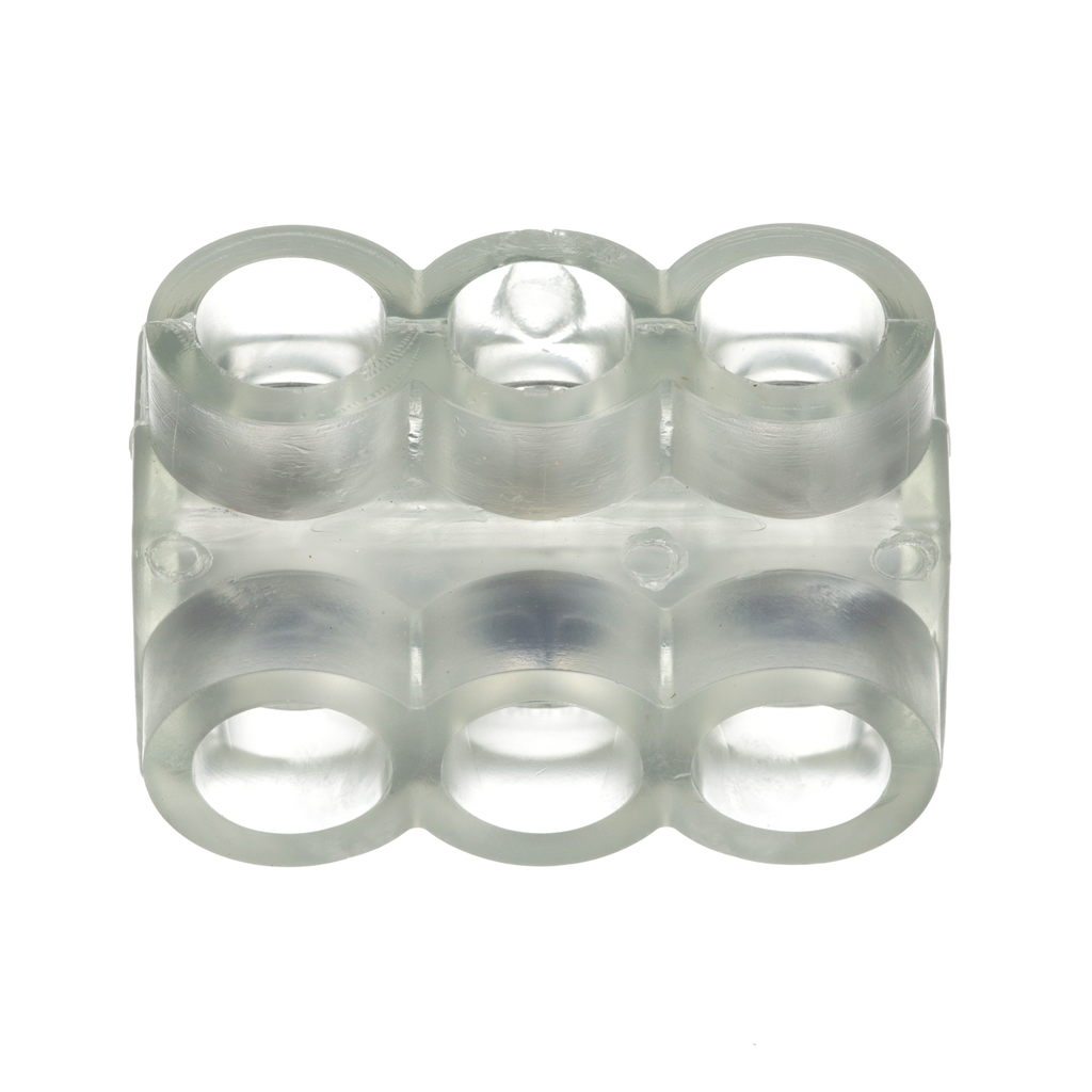 Product image for Panduit PCSB2/0-3S-6Y Multi-Tap Mechanical Connector, Single Sided, Tin Plate Aluminum, PK6