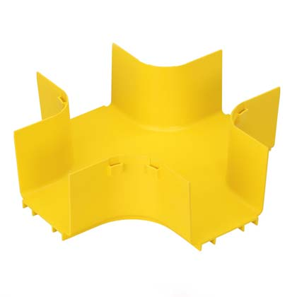 Product image for Panduit FRFWC4X4LYL 4-Way Cross, Attaches to 4" X 4" Channels