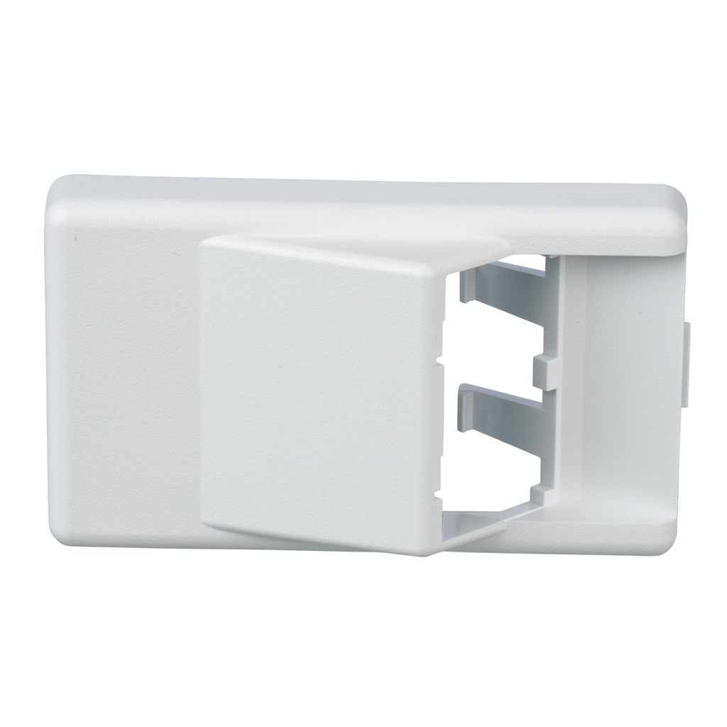 Product image for Panduit CFFPA2WH Furniture Faceplate, Standard Opening, 2 Port, White