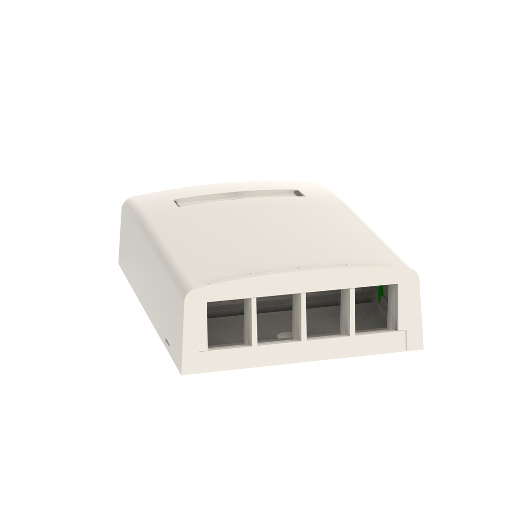 Product image for Panduit NK4BXWH-AY Surface Mount Box, 4-Port, White