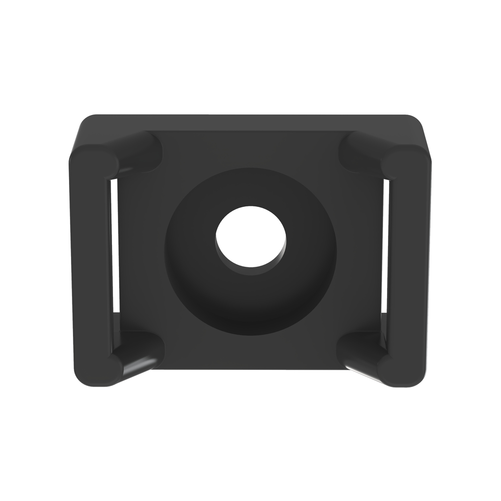 Product image for Panduit TM3S8-M0 Cable Tie Mount, Black, UV PA 6.6, 0.86x0.61", #8 Screw, PK1000
