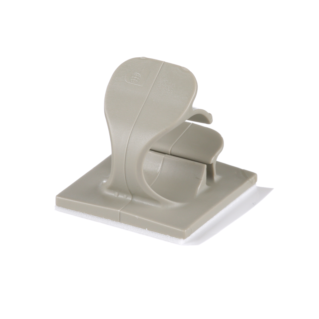 Product image for Panduit LWC38-A-D14 Latching Wire Clip, Adh., .38" (9.7mm) Bundle, GRY