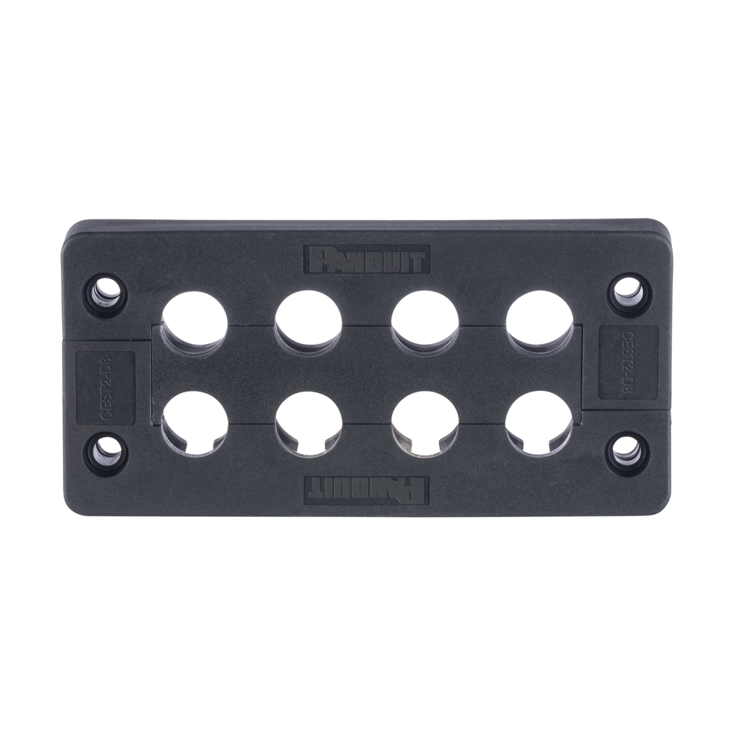 Product image for Panduit CEST2-D8 Cable Entry System, Terminated, IP65, 3.39" x 1.42", 8 holes, 1 PC