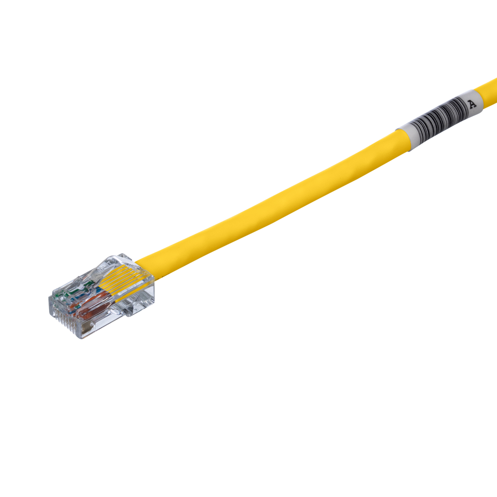 Product image for Panduit UTPCH5YLY Cat 5e 24 AWG UTP Copper Patch Cord, 5 ft, Yellow