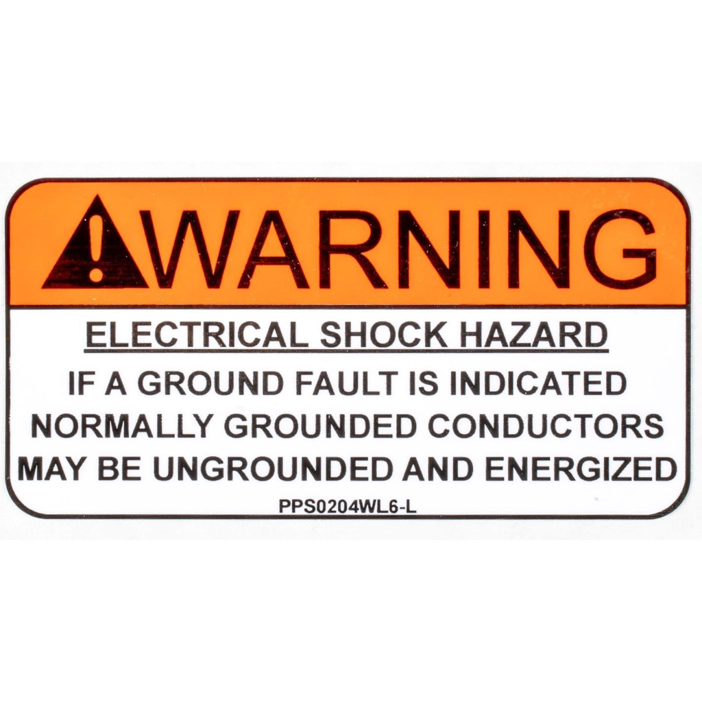 Panduit PPS0204WL6-L Solar Label, 2" H x 4" W, Polyester Adhesive, Blackk/Wht/Org, 50 per pkg Product image for Panduit PPS0204WL6-L Solar Label, 2" H x 4" W, Polyester Adhesive, Blackk/Wht/Org, 50 per pkg