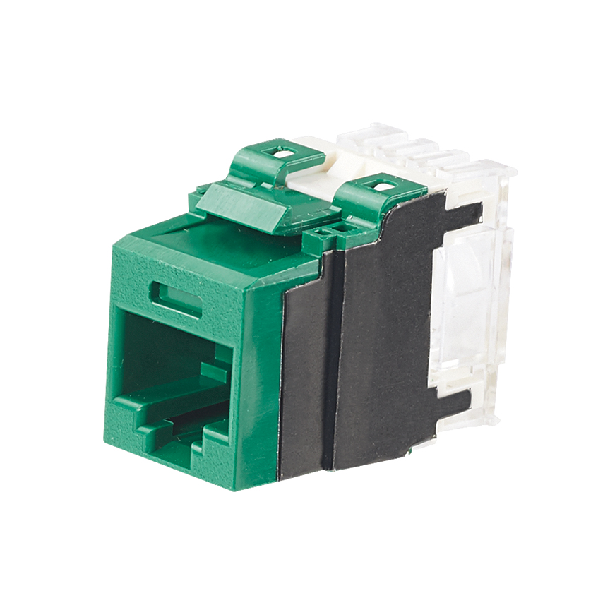 Mayer-DDS-NetKey Cat 6A Punchdown Jack, Green-1