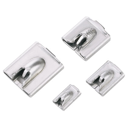 Product image for Panduit MTHS-C Custom Banding Tie Head, 304 SS, Standard