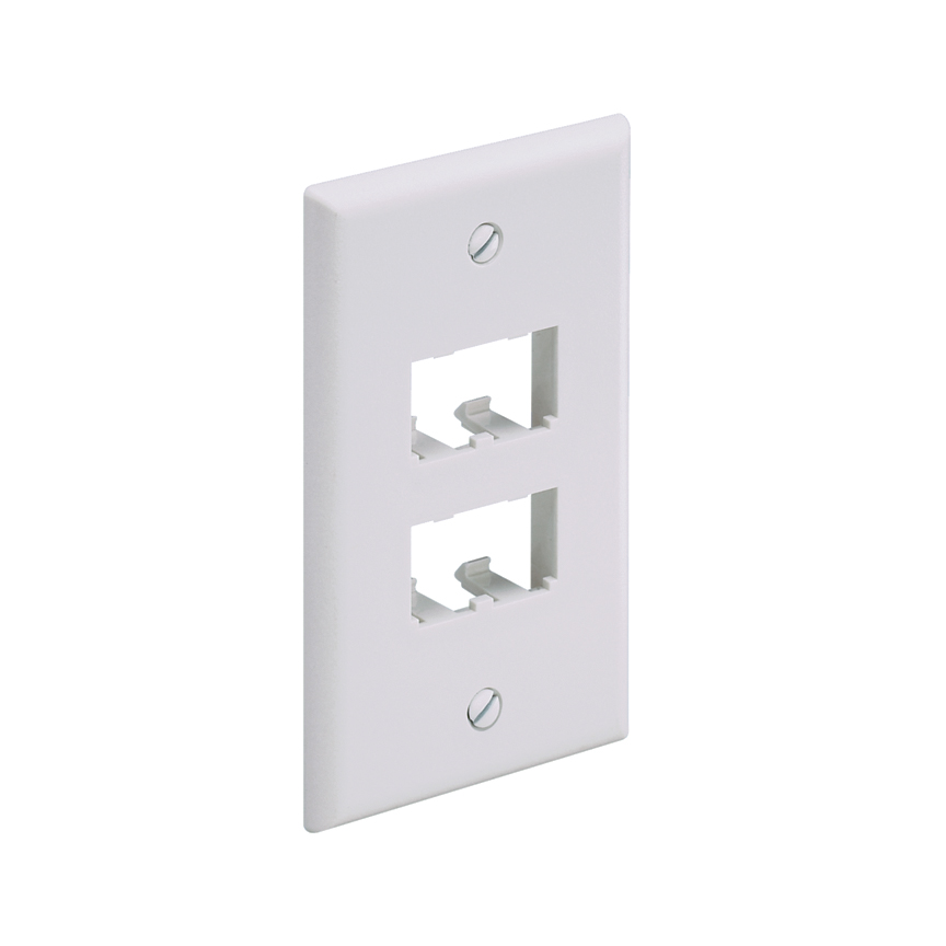 Product image for Panduit CFP4IW 4-Port Classic Off White Faceplate