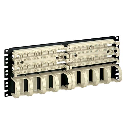 Panduit P110B100R4WJY 110 Punchdown Rack Mount Assembly with Jumper Trough Product image for Panduit P110B100R4WJY 110 Punchdown Rack Mount Assembly with Jumper Trough