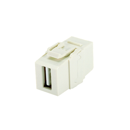 Product image for Panduit NKUSBAAEI USB 2.0 Coupler Module, Electric Ivory