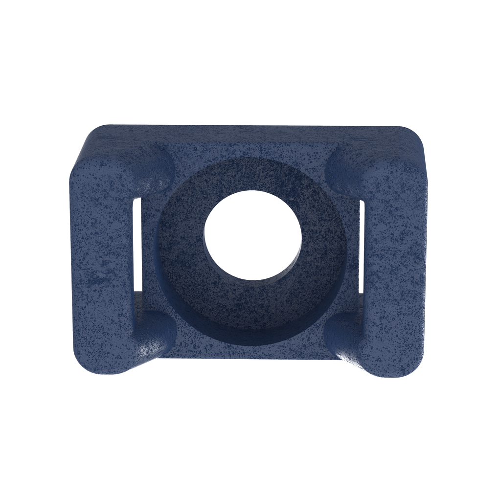 Product image for Panduit TM3S10-C186 Cable Tie Mount, Dark Blue, Met Det PP, 0.87x0.62", #10 Screw, PK100