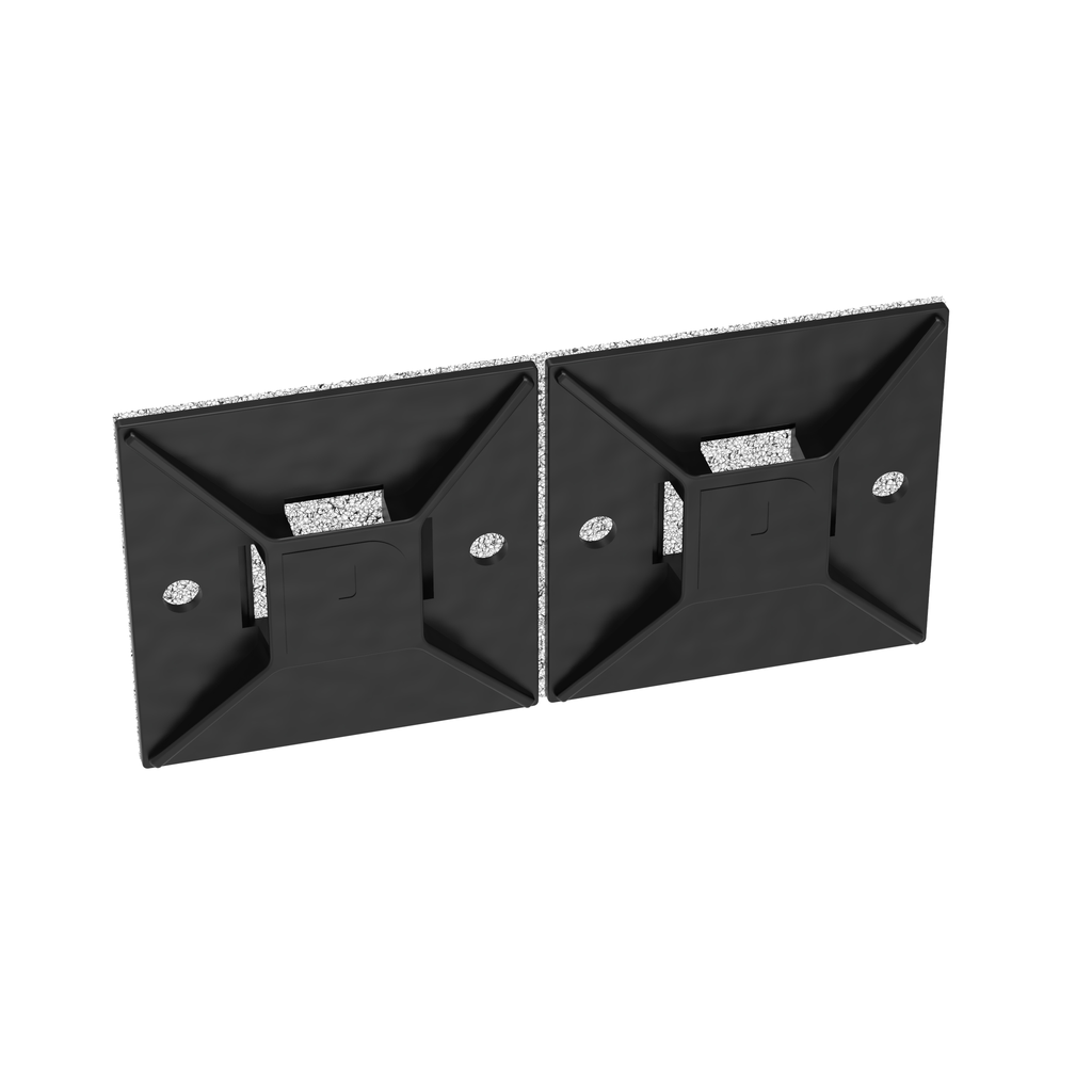 Product image for Panduit ABM4H-AT-T0 Cable Tie Mount, Hi Temp. Adh., 2"x2" (50.8mm x 50.8mm), WR BL