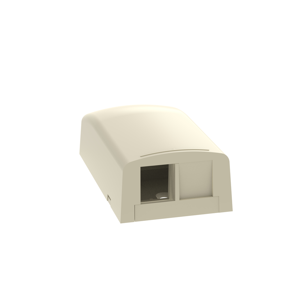 Mayer-DDS-NetKey® Surface Mount Box, 2-Port, Plenum, Electric Ivory-1