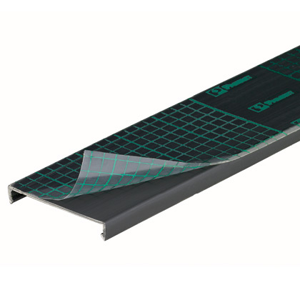 Product image for Panduit C1BL6-F Wiring Duct Flush Cover, PVC, 1"W X 6ft, w/Protective Film, Black