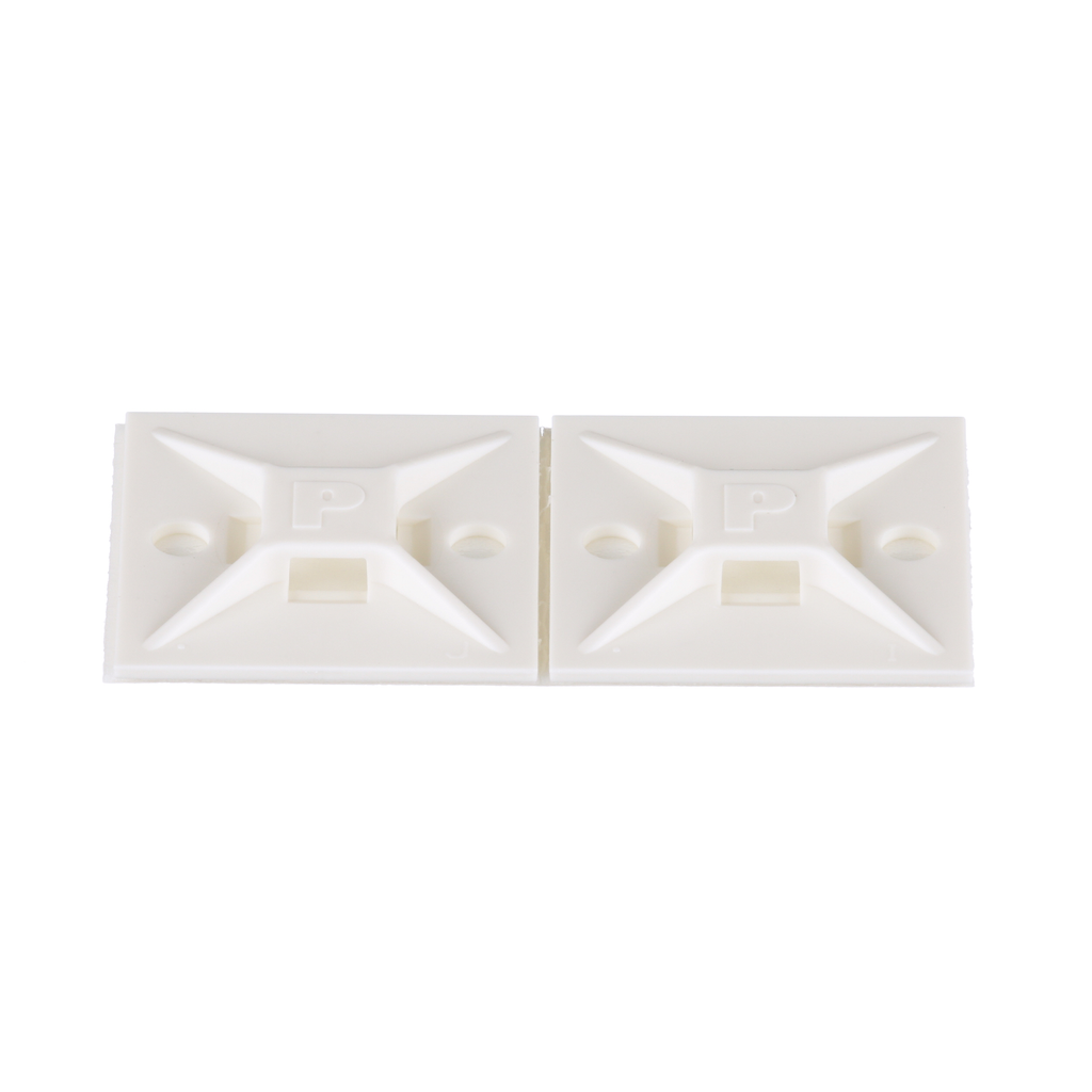 Mayer-DDS-ABM112-AT-C Cable Tie Mount, White, PA 6.6, Acrylic Adh., 1.12x1.12", PK100-1