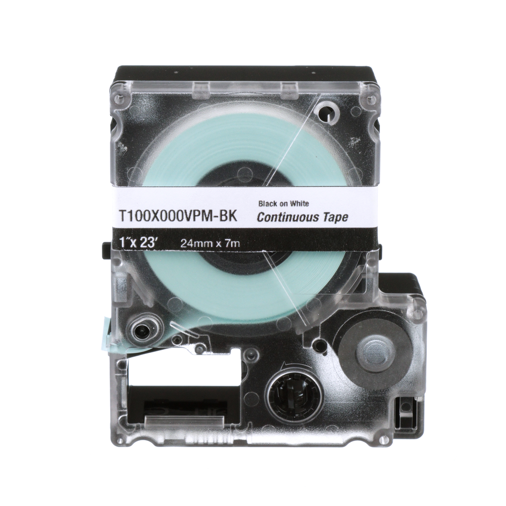 Mayer-DDS-PXE™ T100X000VPM-BK MP Printer Cont. Tape, Safety & ID, Vinyl, Black/White-1